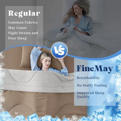 Miniatura 7 de Edredón Refrescante Tamaño Twin, Manta Refrescante de Doble Cara para Personas que Duermen con Calor y Sudores Nocturnos, Manta de Hielo