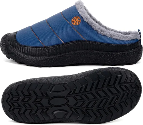 Miniatura 4 de Eagsouni - Pantuflas de casa para hombre con forro de piel para invierno