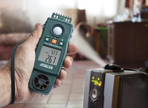 Miniatura 8 de Extech Medidor ambiental EN510 10 en 1: mide la velocidad del aire, la luz, el sonido, la temperatura, la humedad, el punto de rocío, la bombilla