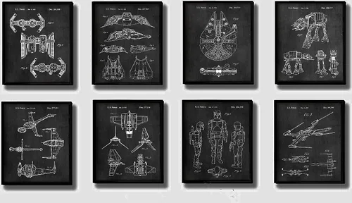 Miniatura 10 de ArtCantHurtU Regalos de Star Wars para hombres, 8 impresiones artísticas de pared (8 x 10) para niños y mujeres, baño, dormitorio, decoración