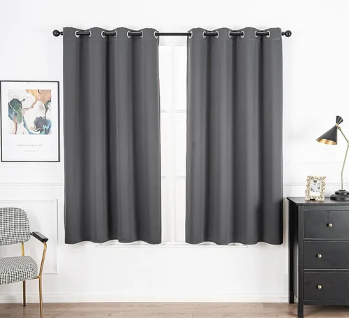 Miniatura 137 de PI Cortinas opacas para dormitorio, tratamiento de ventana con aislamiento térmico de anillo superior, cortinas oscurecedoras de habitación