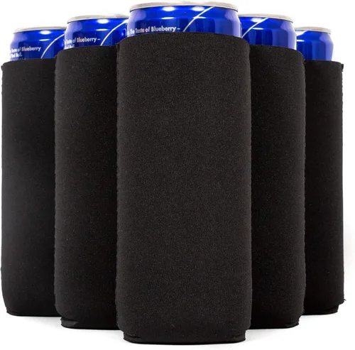 QualityPerfection Fundas delgadas para enfriar latas, para cerveza/bebida energética en blanco de 12 onzas, enfriadores térmicos para bebidas