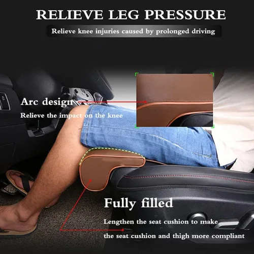 Miniatura 3 de WZFANJIJ Car Seat Cushion,Car Leg Support Pillow,Long-Distance Driving Artifact, Leg Rest Extended Cushion,for Most Cars (Universal Size) Travel