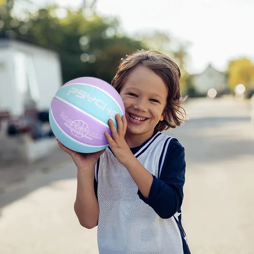 Miniatura 5 de Baloncesto para niños y jóvenes, tamaño 4/5 (25.5/27.5 pulgadas), baloncesto de goma de alta calidad para niños y niñas, juegos de piscina