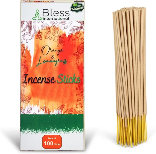 Miniatura 2 de Bless-International Orange and Lemongrass - Varillas de incienso 100% naturales, hechas a mano, sumergidas a mano, orgánicas, sin productos químicos