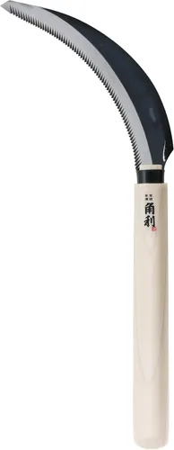 Miniatura 10 de KAKURI Herramienta de jardín de hoz japonesa de 6.7 pulgadas [hoja dentada (dientes afilados)] fabricada en Japón, hoz de jardín para cosechar