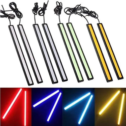 Miniatura 5 de BININBOX Luces LED COB superbrillantes de 6 W para coche de 12 V para conducción de niebla DRL luz diurna lámpara impermeable delgado paquete de 2