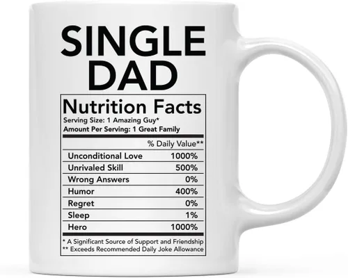 Miniatura 33 de Andaz Press Divertida taza de té de café de cerámica de 11 onzas, regalo de agradecimiento, datos nutricionales del ejército, paquete de 1, ideas