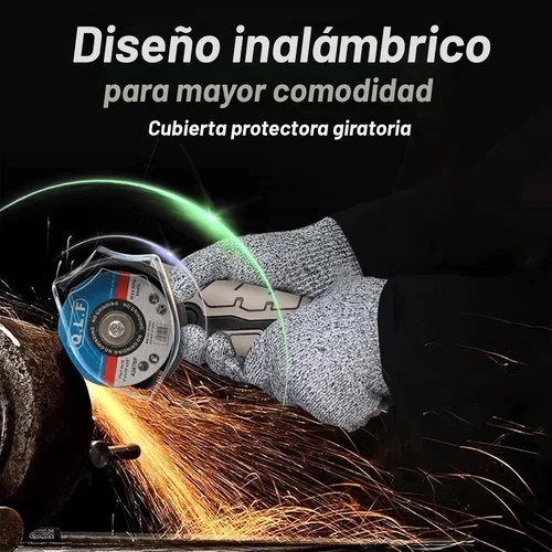 Miniatura 7 de ZFULVO Kit de amoladora angular de cepillo inalámbrico, mini herramienta de molienda angular eléctrica de 19500 rpm con 2 baterías de 16.8 V 2000