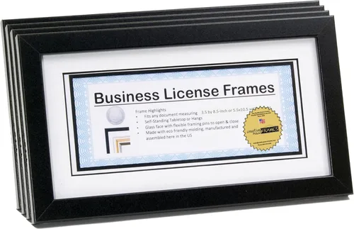 Miniatura 21 de Marcos de licencia para maquilladores profesionales de 3.5 in x 8.5 in, sostenedor de licencia de panel de estado para mostrar certificado, licencia