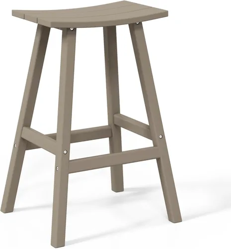 Miniatura 74 de WestinTrends Malibu - Juego de 2 taburetes para sillín para exteriores/patio, 24 alturas, color rojo