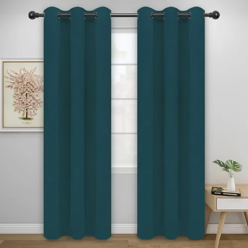 Miniatura 157 de Easy-Going - Cortinas opacas para dormitorio, aislamiento térmico sólido con ojales, cortinas de ventana para reducción de ruido, cortinas