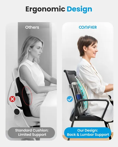 Miniatura 3 de COMFIER Soporte lumbar térmico y masajeador de cuello