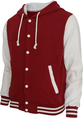 Miniatura 9 de BCPOLO Chaqueta de béisbol con capucha Varsity Cotton Letterman Jacket