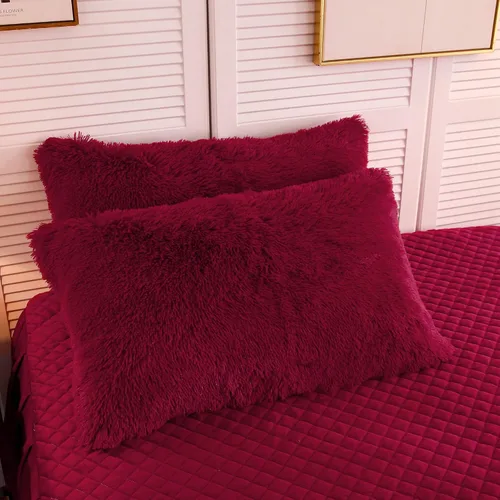 Miniatura 39 de LIFEREVO Paquete de 2 fundas de almohada de piel sintética esponjosa, fundas de almohada cuadradas de 18 x 18 pulgadas, fundas de almohada Blanco
