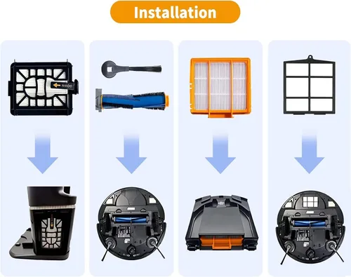 Miniatura 5 de Repuesto para aspiradora robot Shark AV2501AE RV2502AE AV2501S AV2511AE RV2610WA RV2610WD AV2610WA RV2820AE AI, kit de accesorios incluye cepillo