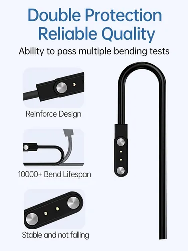 Miniatura 6 de Cable de carga para relojes inteligentes militares LIGE, cable de carga flexible USB magnético, accesorios para relojes inteligentes militares LIGE