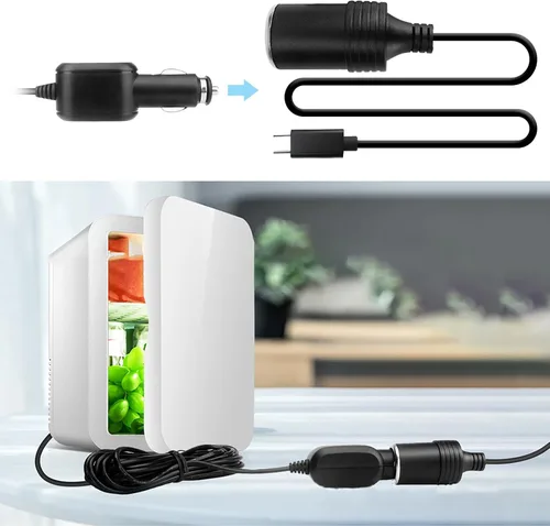 Miniatura 4 de TECKEEN USB a 12V enchufe de encendedor de cigarrillos de coche, adaptador de cable de alimentación para Dash Cam, GPS, tiras de luz LED para coche