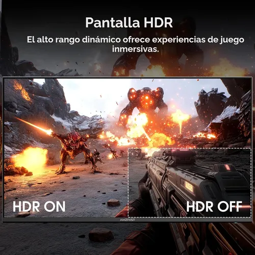 Miniatura 6 de Amzfast Monitor de Gaming de 24 Pulgadas 200Hz FHD 1080p Monitor de Computadora IPS Rápido, 110% sRGB 1ms Soporte HDR Sincronización Adaptativa