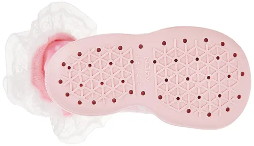 Miniatura 6 de Nuby Snekz - Zapatos cómodos de suela de goma para primeros pasos, lunares rosados, talla S, 7-14 meses