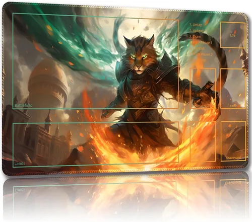 Tapete de juego para MTG con bolsas de almacenamiento gratis, tapete de juego de 24 x 14 pulgadas TCG y alfombrillas de juego de mesa para cartas