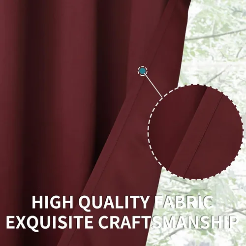 Miniatura 8 de BGment Cortina de puerta corredera de moda de 100 x 84 pulgadas, cortinas opacas térmicas anchas para oscurecer la habitación, cortina divisora