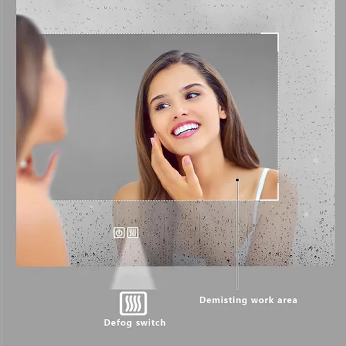 Miniatura 4 de Espejo de maquillaje para montar en la pared, moderno espejo de baño inteligente antivaho de alta calidad, espejo de cuerpo entero, espejo