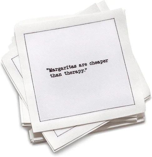 Miniatura 31 de Five Star Funny Dog Quotes Servilletas de cóctel de algodón blanco 50 servilletas de bebidas desechables de lujo con citas ingeniosas de perros