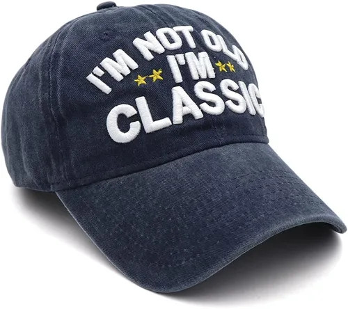 Miniatura 17 de Divertidos regalos de jubilación o cumpleaños sombreros para hombres y mujeres, gorra de béisbol clásica I'm Not Old Regalos para papá, abuelo