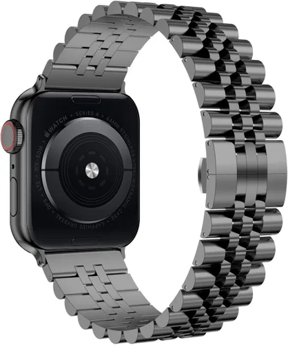 Miniatura 16 de Wolait Compatible con Apple Watch Ultra 3/Ultra 2 Band 49mm 46mm 45mm 44mm 42mm, Correa pesada de acero inoxidable iWatch con cierre plegable