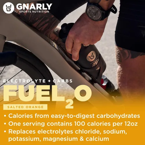 Miniatura 4 de Gnarly Nutrition Fuel2O Electrolítico en polvo, bebida naranja salada – Certificado NSF Sport – Solución de electrolitos, combustible, reposición