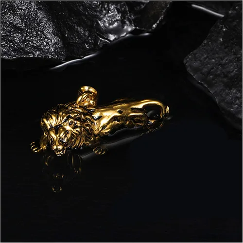 Miniatura 4 de Collar de animal con colgante de león de acero inoxidable punk