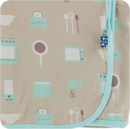 KicKee - Mantas para envolver con estampado, manta suave y sedosa para bebé, tamaño 40 x 29 pulgadas (arpillera Kickee Kitchen - Talla única)
