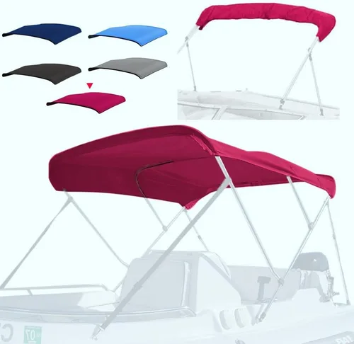 Miniatura 12 de 4 Bow Marine Grade Bimini Top Replacement Cover, Heavy-Duty Waterproof and UV-Proof Boat Canopy, Fade and Crack Resistant Easy Install Zipper