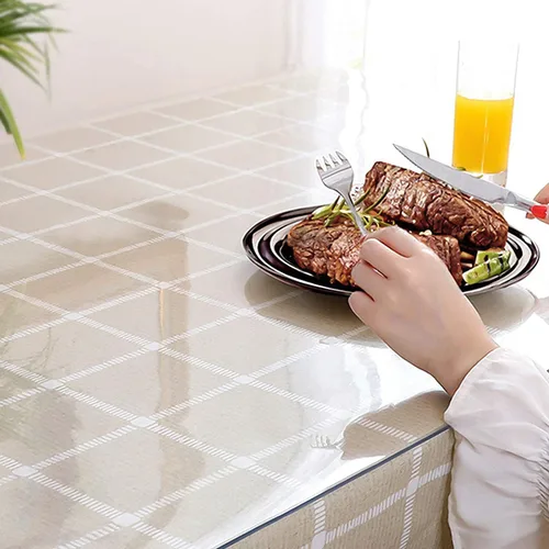 Miniatura 3 de Mantel de plástico transparente de PVC para mesa de comedor, escritorio, protector para mesa de estudiante, protector de escritorio, mantel