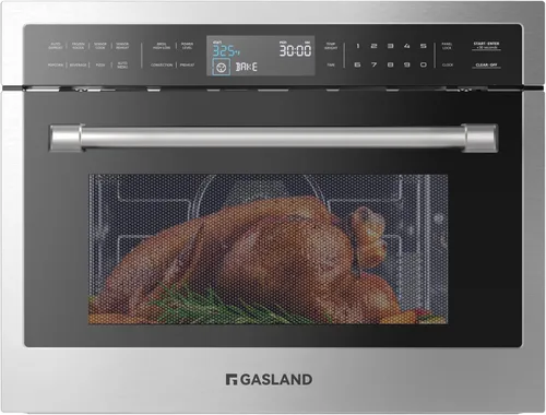 Gasland Horno microondas integrado de 24 pulgadas, combinación de microondas y horno de convección, 1000 W, 11 niveles, sensor de cocina, control