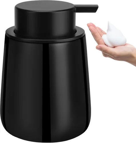 Miniatura 20 de Dispensador de jabón de cerámica con bomba fácil de prensar, dispensador de líquido de loción de manos para champú, baño, cocina, 12 onzas