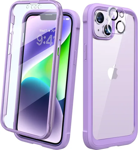 Miniatura 112 de Diaclara - Funda compatible con iPhone 11, carcasa resistente de cuerpo completo con protector de pantalla integrado sensible al tacto y Transparente