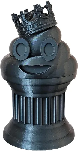 Miniatura 10 de Znet3D Trofeo de emoji King Poop – Premio divertido y regalo – Hecho a mano con fabricación aditiva – 6 pulgadas de alto – Con un emoji de caca seda