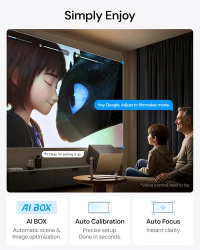 Miniatura 6 de Valerion Proyector Láser VisionMaster Pro 4K — Juegos de 240Hz/4ms, Teatro IMAX Enhanced de 300" con EBL, 3D y Dolby Vision, Multitarea 2× Más