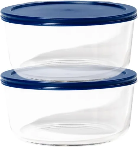 Miniatura 14 de Juego de 8 recipientes de vidrio para almacenamiento de alimentos (4 recipientes + 4 tapas sin BPA), 6.5 tazas, a prueba de fugas, aptos