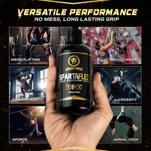 Miniatura 7 de SpartaFlex Tiza líquida profesional de 8.5 fl oz para levantamiento de pesas, escalada en roca, gimnasia, tiza de levantamiento de pesas, tiza