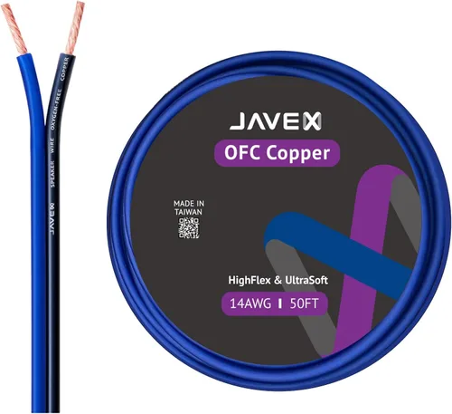 Miniatura 11 de JAVEX Cable de alambre de altavoz de audio calibre 16 AWG (15.24 M), [OFC Cobre libre de oxígeno] Cable plano delgado para audio estéreo automotriz