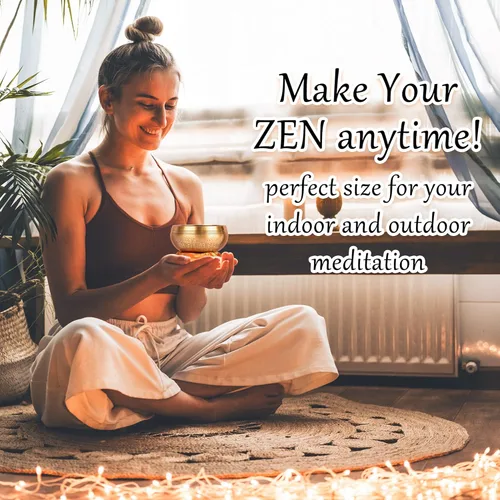 Miniatura 7 de Relaehih Juego de cuencos tibetanos martillados a mano en Nepal para meditación, yoga, chakra, accesorios de meditación, herramienta de alivio