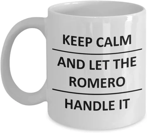 ROMERO Mug Lover surname last name family husband friend wife GF dad mom him her Mug for