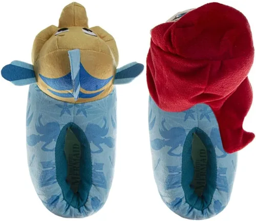 Miniatura 4 de Princesas Disney Encanto La Sirenita - Pantuflas para Niñas, Zapatos de Casa para Niños, Sandalias de Felpa Suave, Cálidas y Cómodas