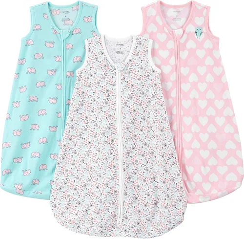 Miniatura 7 de Simple Joys by Carter's Paquete de 2 sacos de dormir unisex de microforro polar de manga larga para bebé