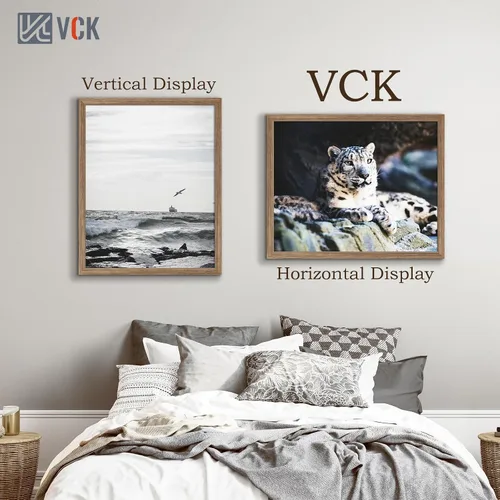 Miniatura 20 de VCK Marcos para póster de madera maciza de 22.375 x 34 pulgadas, marco de fotos A1 negro con montaje en pared, paquete de 3