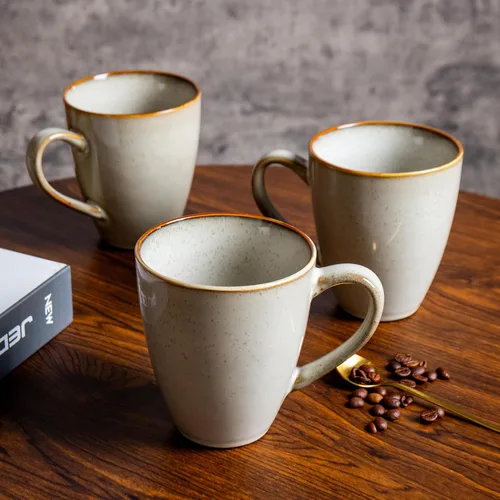 Miniatura 7 de MONITO Juego de 4 tazas de café de 17 onzas, tazas de café grandes de cerámica azul con asa para té/latte/leche/cacao, divertidas tazas de té