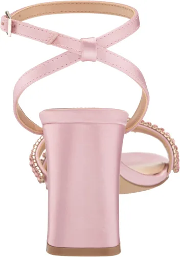 Miniatura 3 de Jewel Badgley Mischka Rosa - Sandalia de tacón con correas de piedras preciosas